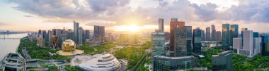 Hangzhou panoramik şehir manzarası