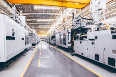 Modern fabrika iç mimarisi. sanayi arkaplanı