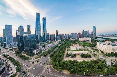 Nanchang şehrinin şehir manzarası, Jiangxi Eyaleti, Çin             