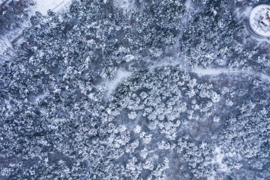 Beishan Park, Jilin, Çin 'in kar manzarası