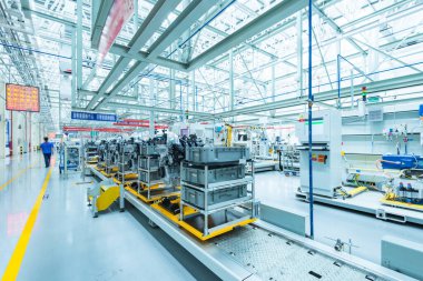 Bir araba imalat atölyesinde olay yeri