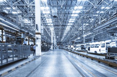 Bir araba imalat atölyesinde olay yeri