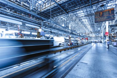 Bir araba imalat atölyesinde olay yeri