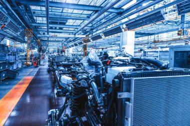 Bir araba imalat atölyesinde olay yeri