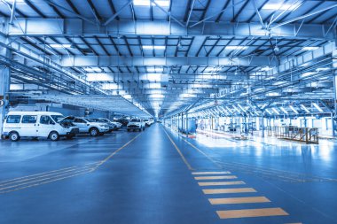 Bir araba imalat atölyesinde olay yeri