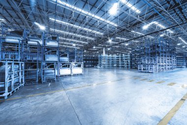 Bir araba imalat atölyesinde olay yeri