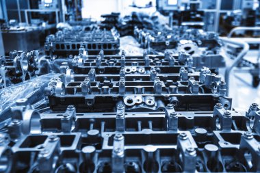 Bir araba imalat atölyesinde olay yeri