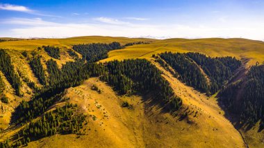 Çin 'in Xinjiang kentindeki muhteşem Landform arazisi
