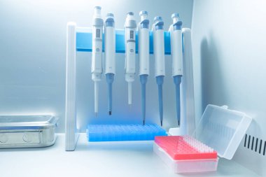 Laboratuvar ekipmanları yakın çekim görüntüsü