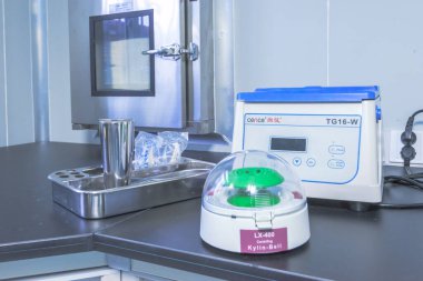 Laboratuvar ekipmanları yakın çekim görüntüsü