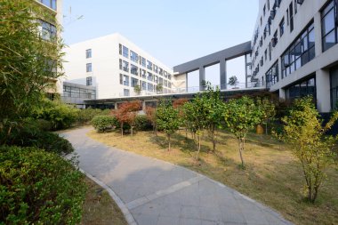 Asya şehrindeki modern mimari binası