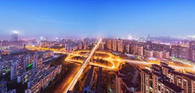 Nanchang City, Jiangxi Eyaleti, Çin 'de kentsel mimari manzarası