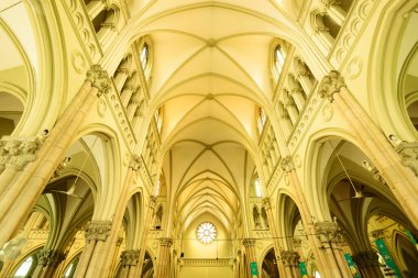 Çin 'deki güzel Şangay Xujiahui Katedrali