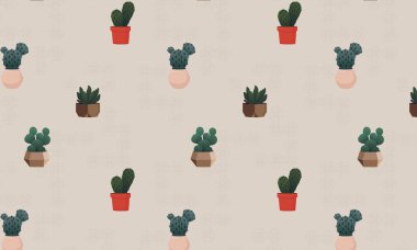 Kusursuz desen. Kaktüslü desen. Navajo deseni