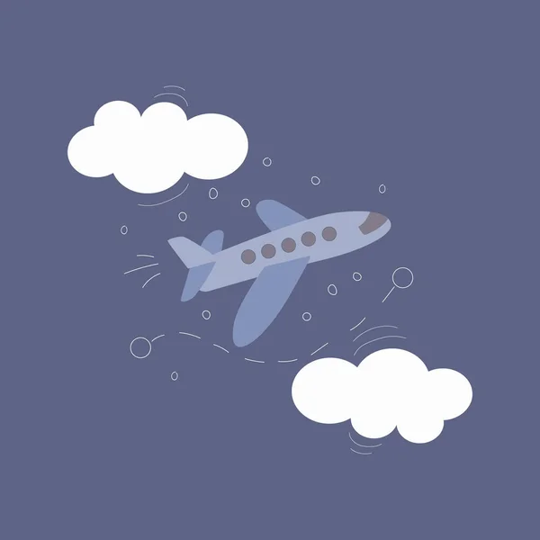 Бесшовный Рисунок Милых Облаков Самолетов — стоковый вектор