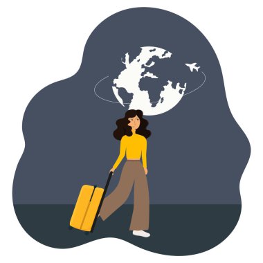 Sarı kazaklı ve geniş pantolonlu bir kız. Kız duygularını gösteriyor. Farklı pozlarda güzel bir kadın duygularını ifade ediyor.