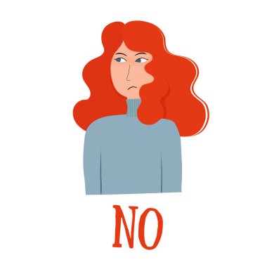 Kızıl saçlı bir kadın duygularını gösterir. Güzel kız.