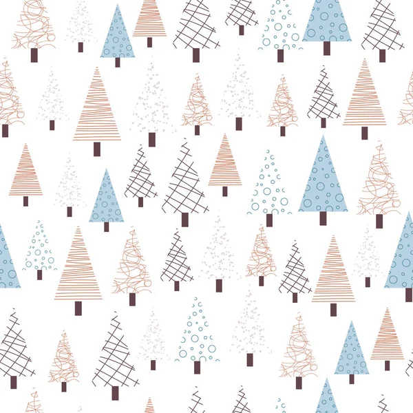 Fond Noël Avec Des Arbres Noël — Image vectorielle
