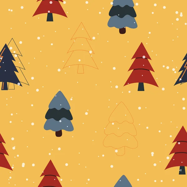 Noel Ağaçları Ile Noel Arka Plan — Stok Vektör
