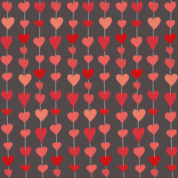 Фон Сердцами Дню Святого Валентина Красных Тонах — стоковый вектор