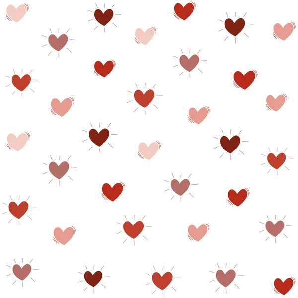 Fundo Com Corações Para Dia Dos Namorados Tons Vermelhos —  Vetores de Stock