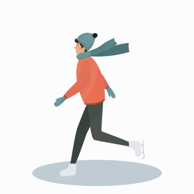 Buz pateni yapan insanlar.