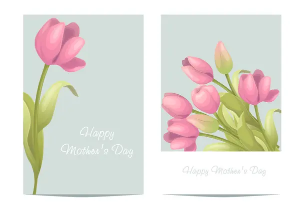 Holiday cards. Happy mothers day. Spring floral vector illustration, tulip, luxury flower background, international women day concept flyer, modern party design