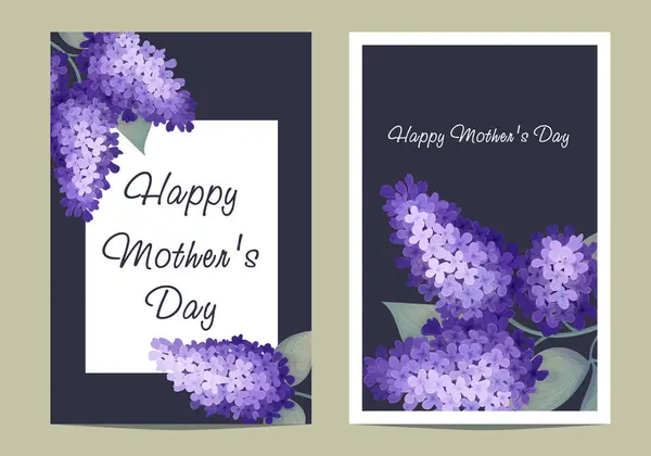 Holiday cards. Happy mothers day. Spring floral vector illustration, lilac flowers, luxury flower background, international women day concept flyer, modern party design