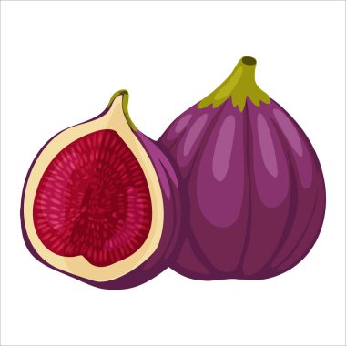 Taze incir, canlı renkli ve desenli olgun meyve.