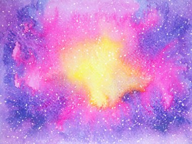 Sahasrara Crown çakra mor renk reiki ruh sağlığı bütünsel enerji suluboya resim tasarım evren soyut arkaplan gökkuşağı dokusu