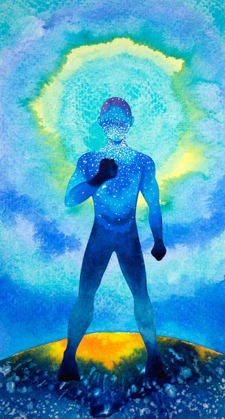 Menschliches Chakra Körper Geist Geistige Gesundheit Stark Bestimmt Heilung Spirituelle — Stockfoto