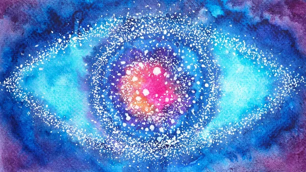 Abstract Third Eye Universe Galaxy Space Background Magic Sky Night — Foto de Stock
