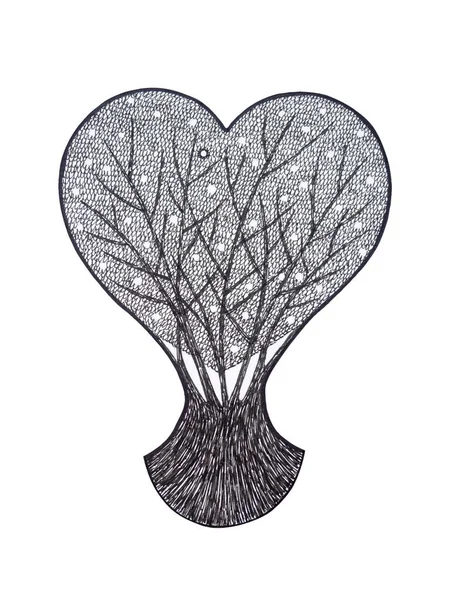 Tree Heart Shape Plant Nature Abstract Mind Mental Health Spiritual — Foto Stock