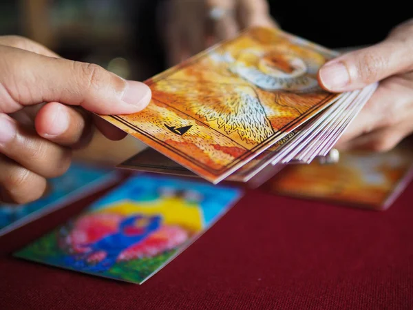 stock image tarot card magic reading fortune esoteric teller witchcraft astrology divination gypsy card forecaster abstract symbol watercolor painting illustration art design selective focus