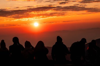 İnsanlar 2024 yılının ilk ışığını kutluyorlar..