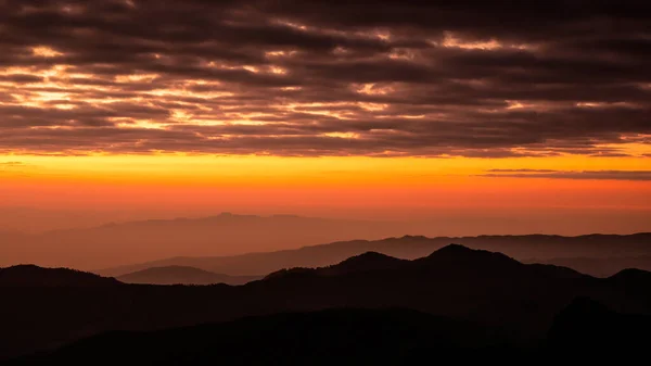 Восход Солнца Национальном Парке Дои Интанон Таиланд Лицензионные Стоковые Изображения