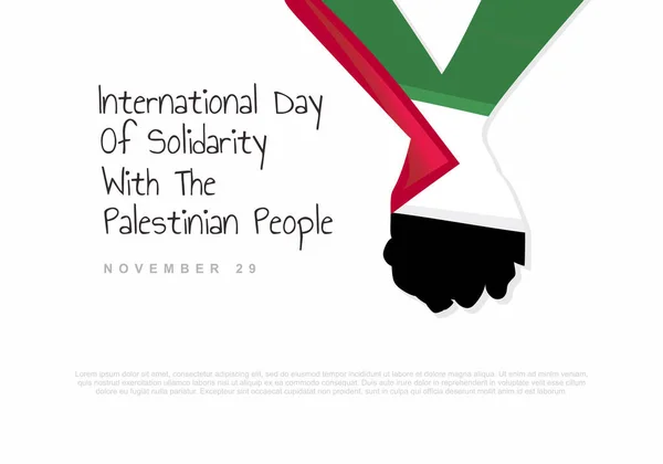 stock vector International day of solidarity with palestinian people on white background.