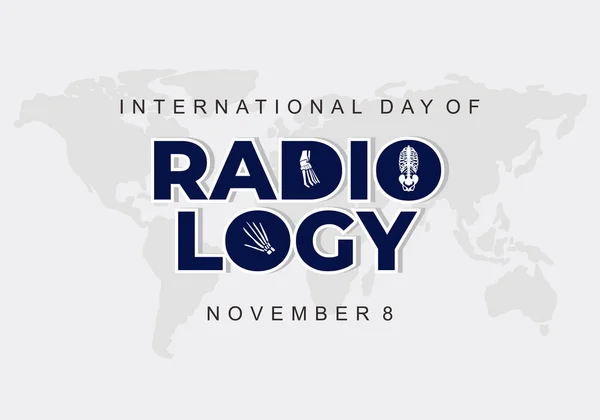 Jornada Internacional Radiología Celebrada Noviembre — Vector de stock