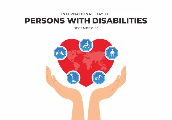 Декабря Отмечают Международный День Инвалидов — стоковый вектор