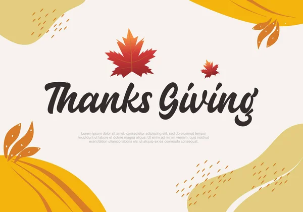 Ευτυχισμένες Ευχαριστίες Δίνοντας Φόντο Ημέρα Γιορτάζεται Στις Νοεμβρίου — Διανυσματικό Αρχείο