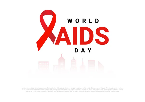 12月1日庆祝世界艾滋病日背景 — 图库矢量图片