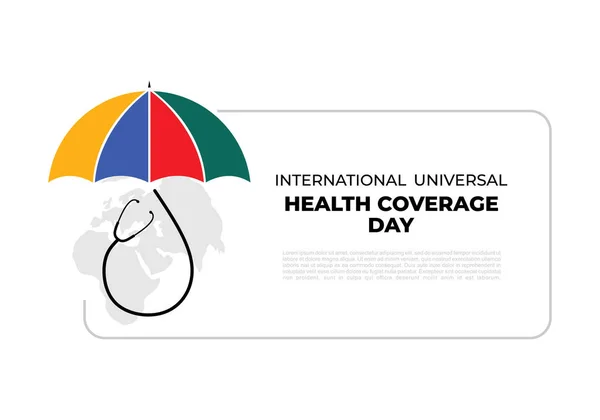 Jornada Internacional Cobertura Universal Salud Celebrada Diciembre — Vector de stock