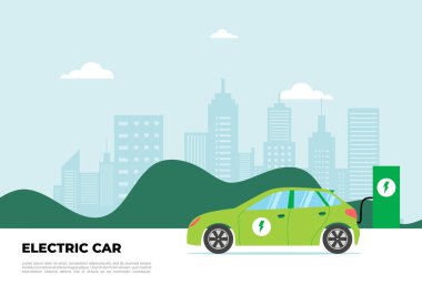 Elektrikli araba günü arkaplanı 9 Eylül 'de kutlandı.