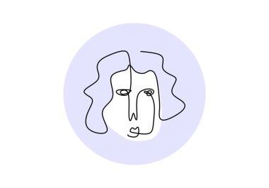 One line of primordial man isolated on white background. Hand drawing single continuous line.