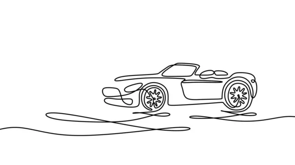럭셔리 스포츠카 미니멀리즘을 차량의 삽화를 그렸습니다 등고선 디자인 — 스톡 벡터