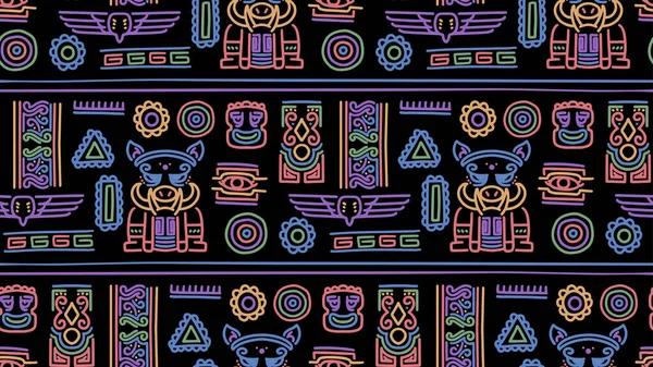 Ethnische Handgefertigte Muster Ornament Afrikanische Kultur Design Vektor Illustration Dekorativ — Stockvektor