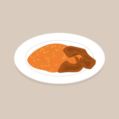 Nijerya Jollof Rice ve Tavuk - Lezzetli Nijerya Jollof Rice ve Tavuk ve Bitki Resimleri
