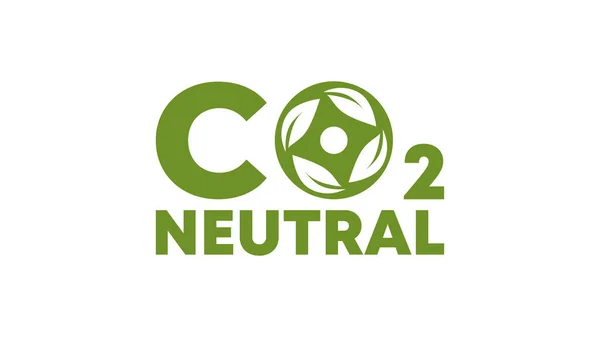 Co2 Neutraler Vektor Grüner Stempel Zeichen Der Nachhaltigen Atmosphäre Co2 — Stockvektor