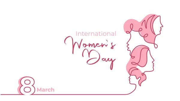 Carte Jour Internationale Des Femmes Diversité Des Femmes Illustration Vectorielle — Image vectorielle
