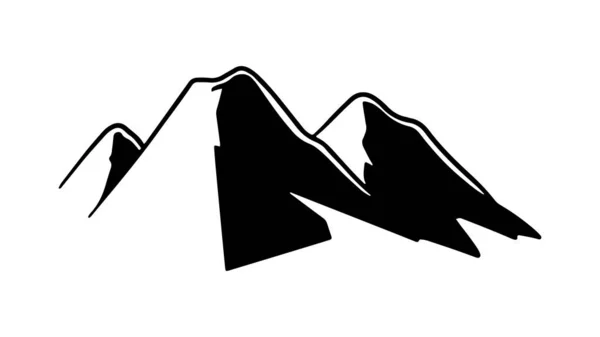 Vector Icono Montaña Logotipo Silueta Ilustración Pico Mostrando Contorno Simplificado — Vector de stock